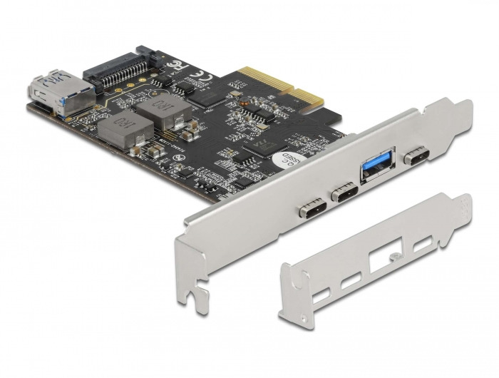 DELOCK PCI Express x4 Karte zu 3 x USB Type-C +2x USB Typ-A