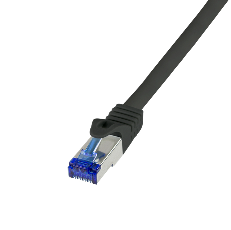 Logilink Patchkabel Ultraflex, Cat.6A, S/&shy;FTP, schwarz, 50 m