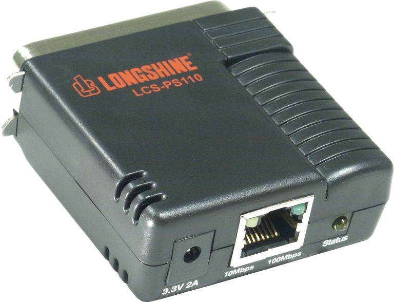 Longshine Printserver 10/&shy;100 1x Parallel small/&shy;WEB Managem.