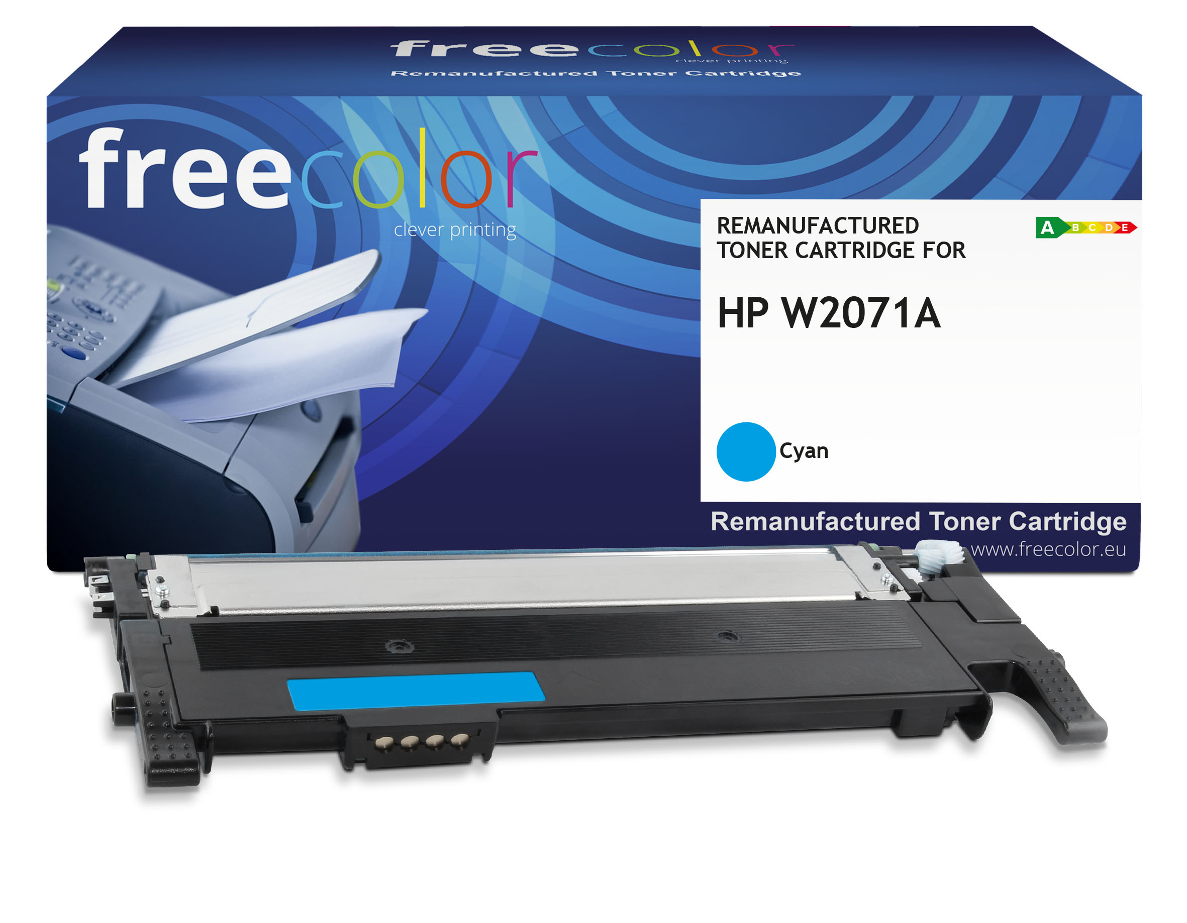Freecolor Toner HP W2071A cyan mit chip 1000p kompatibel