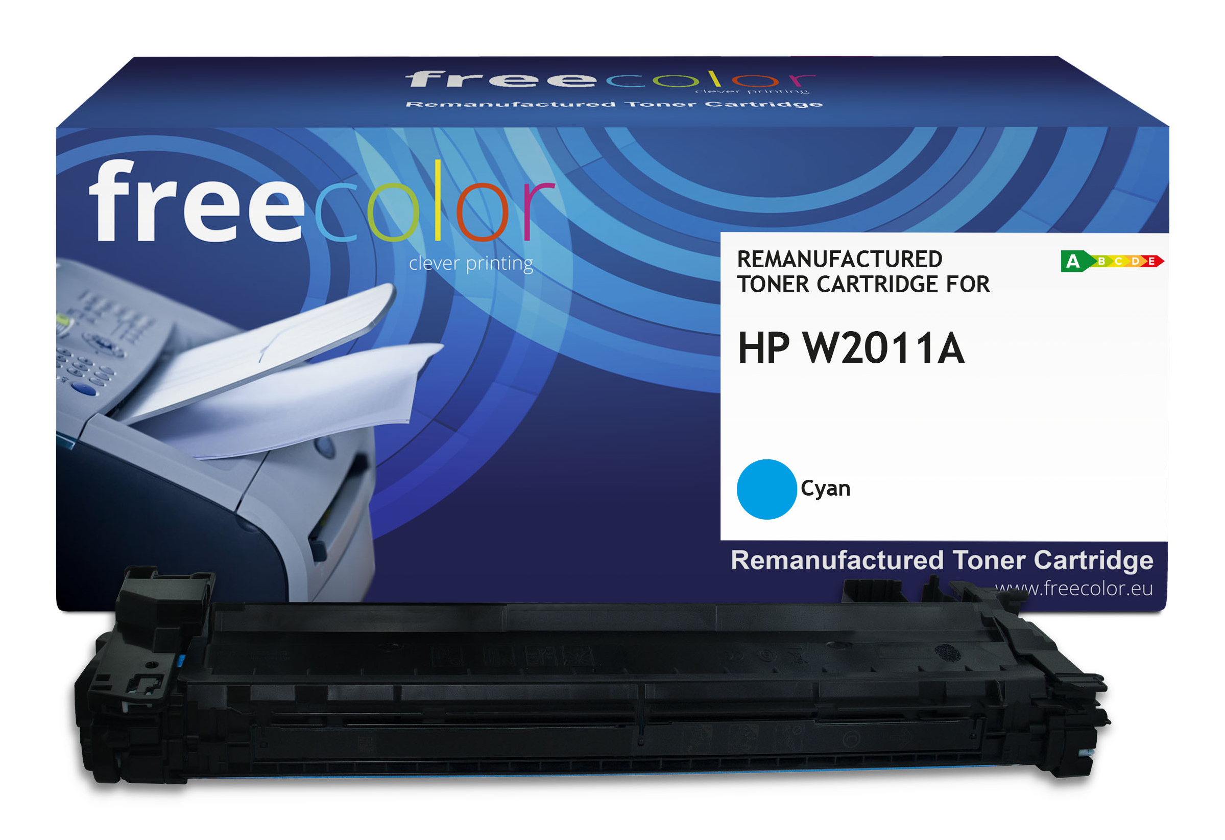 Freecolor Toner HP W2011A cyan mit chip 13000p kompatibel