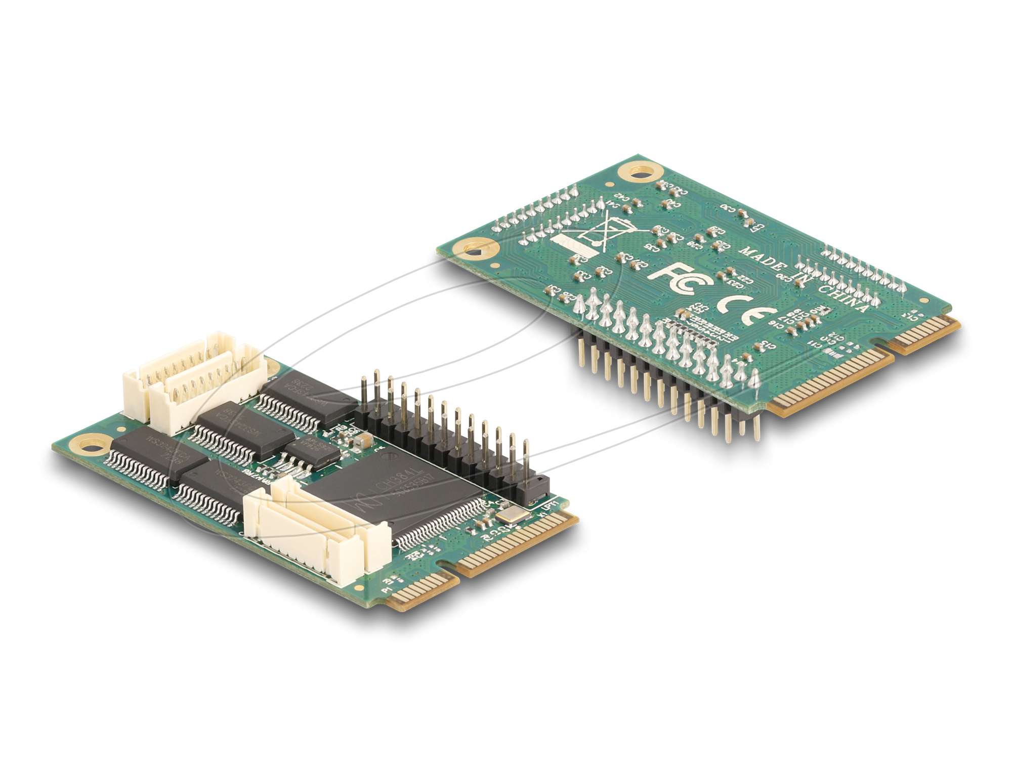 Delock Mini PCIe I/­O PCIe full size 4x Seriell, 1x Parallel Delock Mini PCIe I/­O PCIe full size 4x Seriell, 1x Parallel