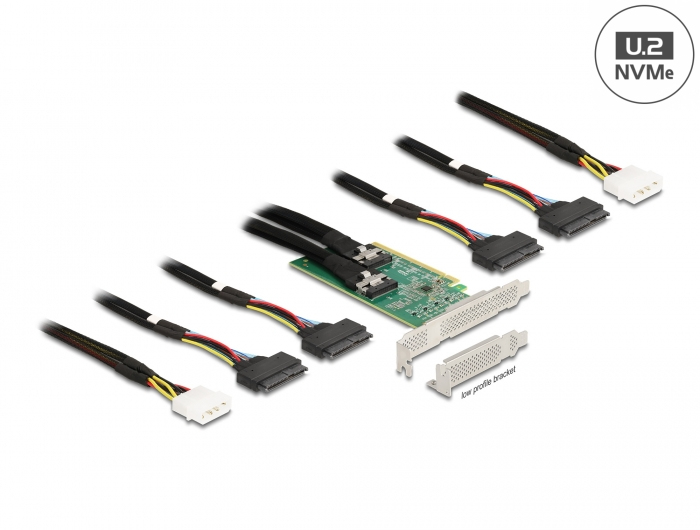 DELOCK PCI Express 4.0 x16 Karte zu 4 x SFF-8639 NVMe DELOCK PCI Express 4.0 x16 Karte zu 4 x SFF-8639 NVMe