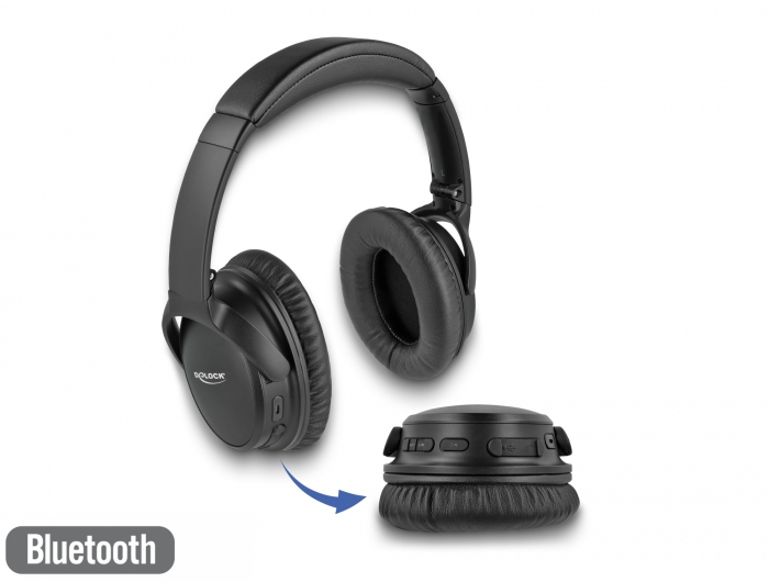 DELOCK Bluetooth 5.0 Kopfhörer Over-Ear Faltbar