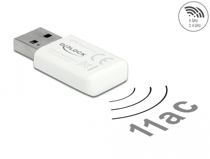DELOCK USB 3.0 Dualband WLAN  Micro Stick 867 + 300 Mbps