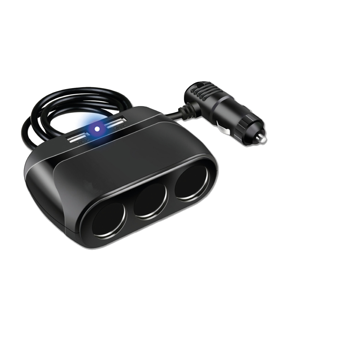 2GO 3-Fach Kfz-Verteiler + 2x USB