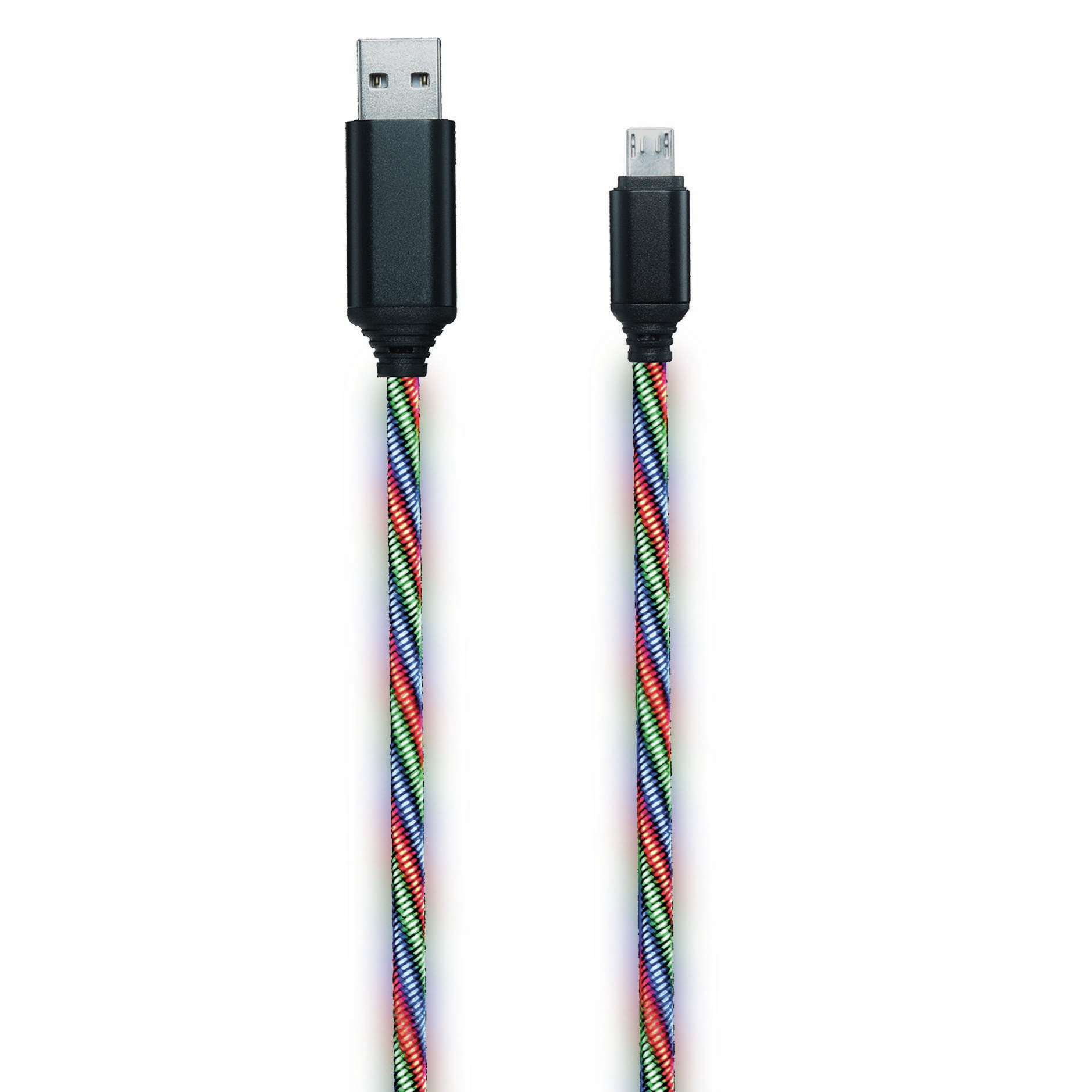 2GO USB Datenkabel "Tricolor" LED-Beleucht. Micro USB 1m