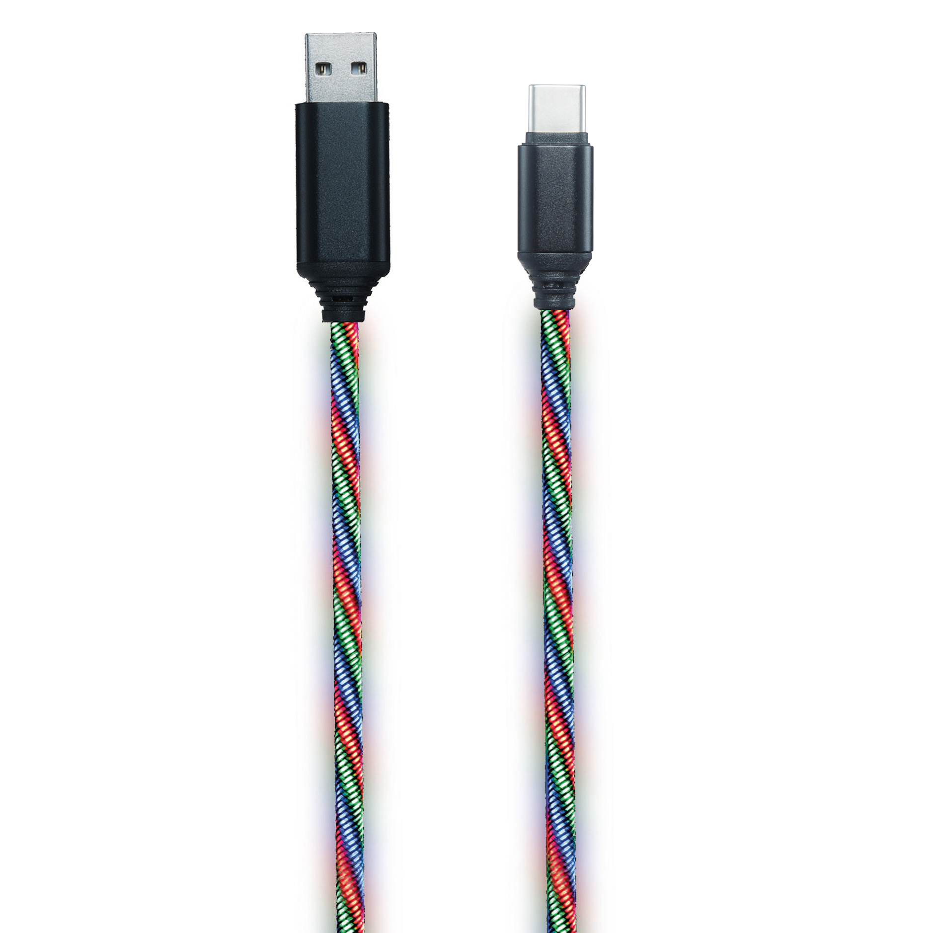 2GO USB Datenkabel "Tricolor" LED-Beleucht. USB-C 3.1  1m