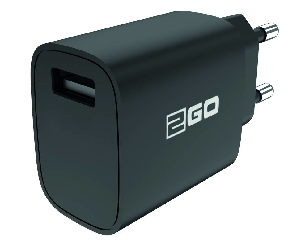 2GO Ladegerät 12W 1x USB-A  schwarz