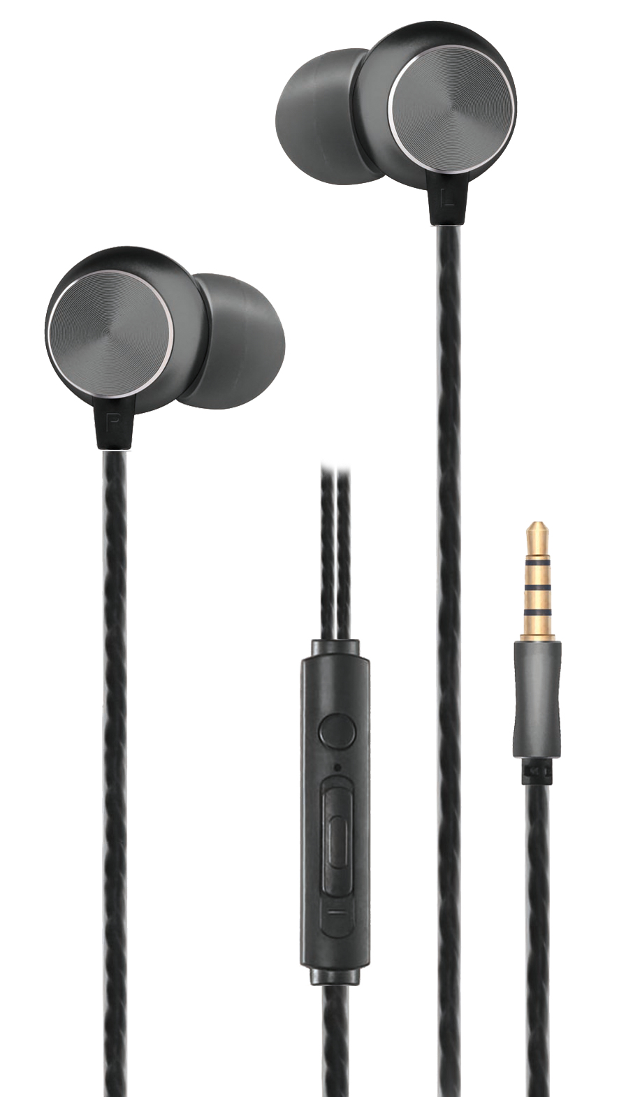 2GO In-Ear Stereo-Headset "Deluxe" - schwarz /&shy; anthrazit