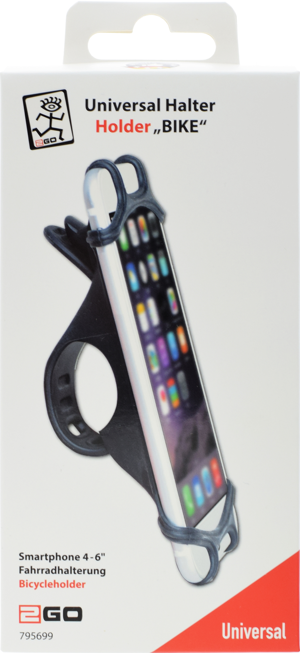 2GO Universal Handyhalter "BIKE" am Fahrradlenker 4-6 Zoll