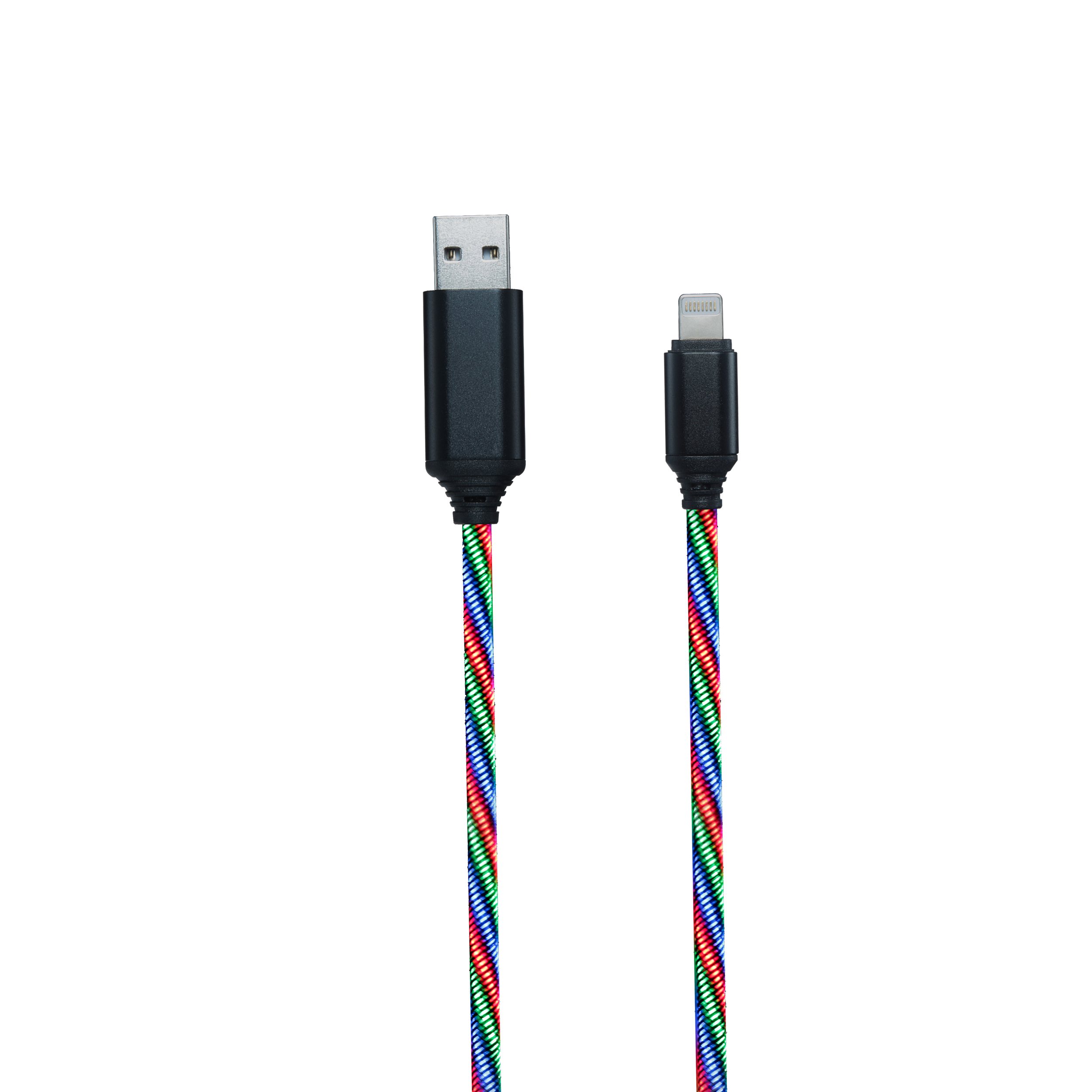 2GO USB Datenkabel "Tricolor" LED-Beleuchtung Lightning 1m
