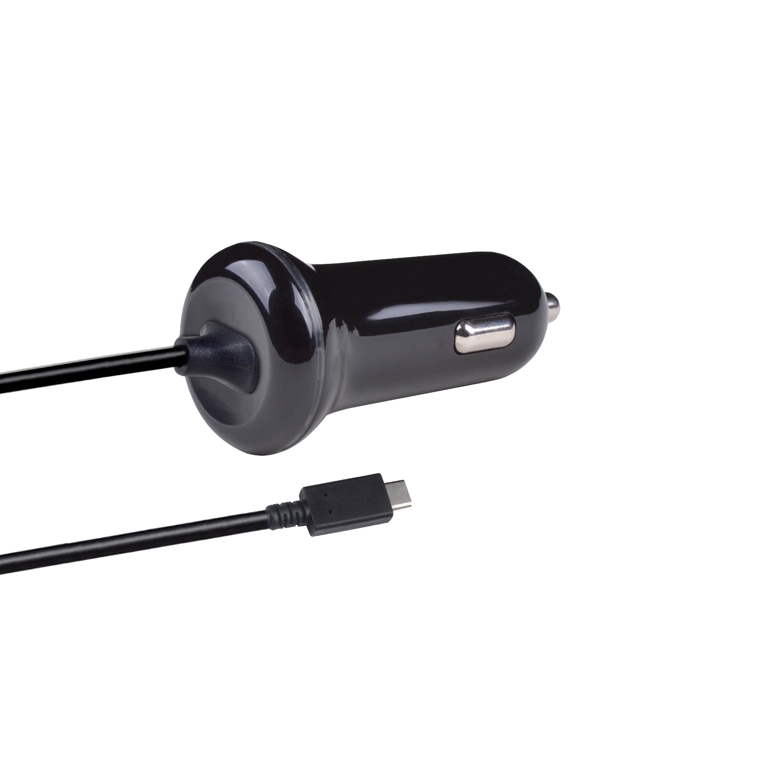 2GO Kfz-Ladegerät 12V/&shy;24V - schwarz USB Type-C 3.1 3000mA