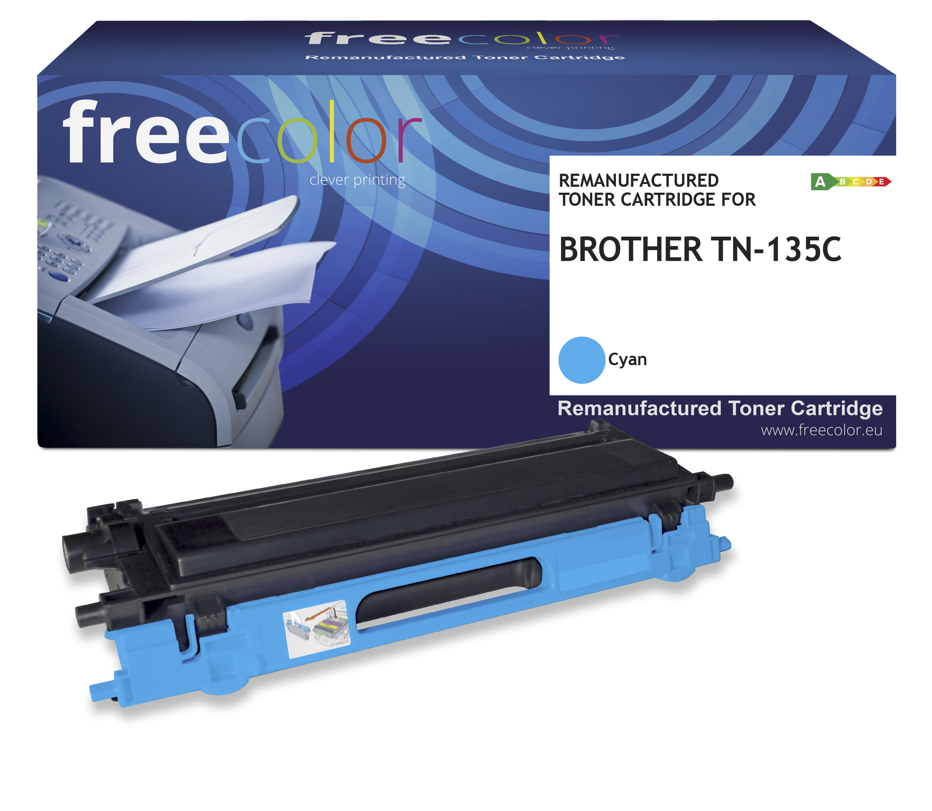 Freecolor Toner Brother TN-135 cyan kompatibel