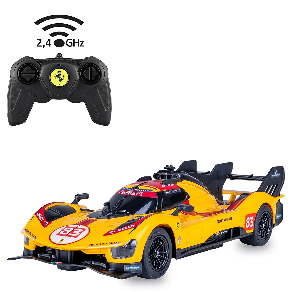 Jamara Ferrari 499P-N83 1:24 gelb 2,4GHz