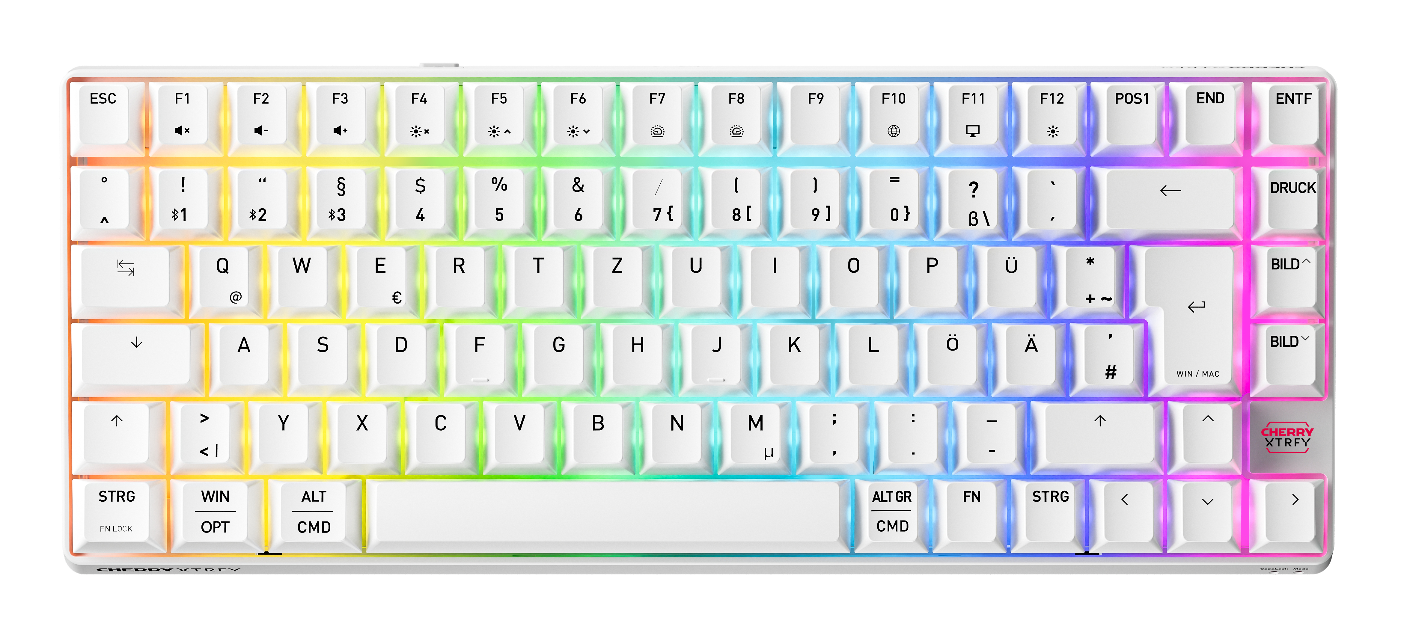 Cherry K33 Compact Wireless Tastaur DE Layout white