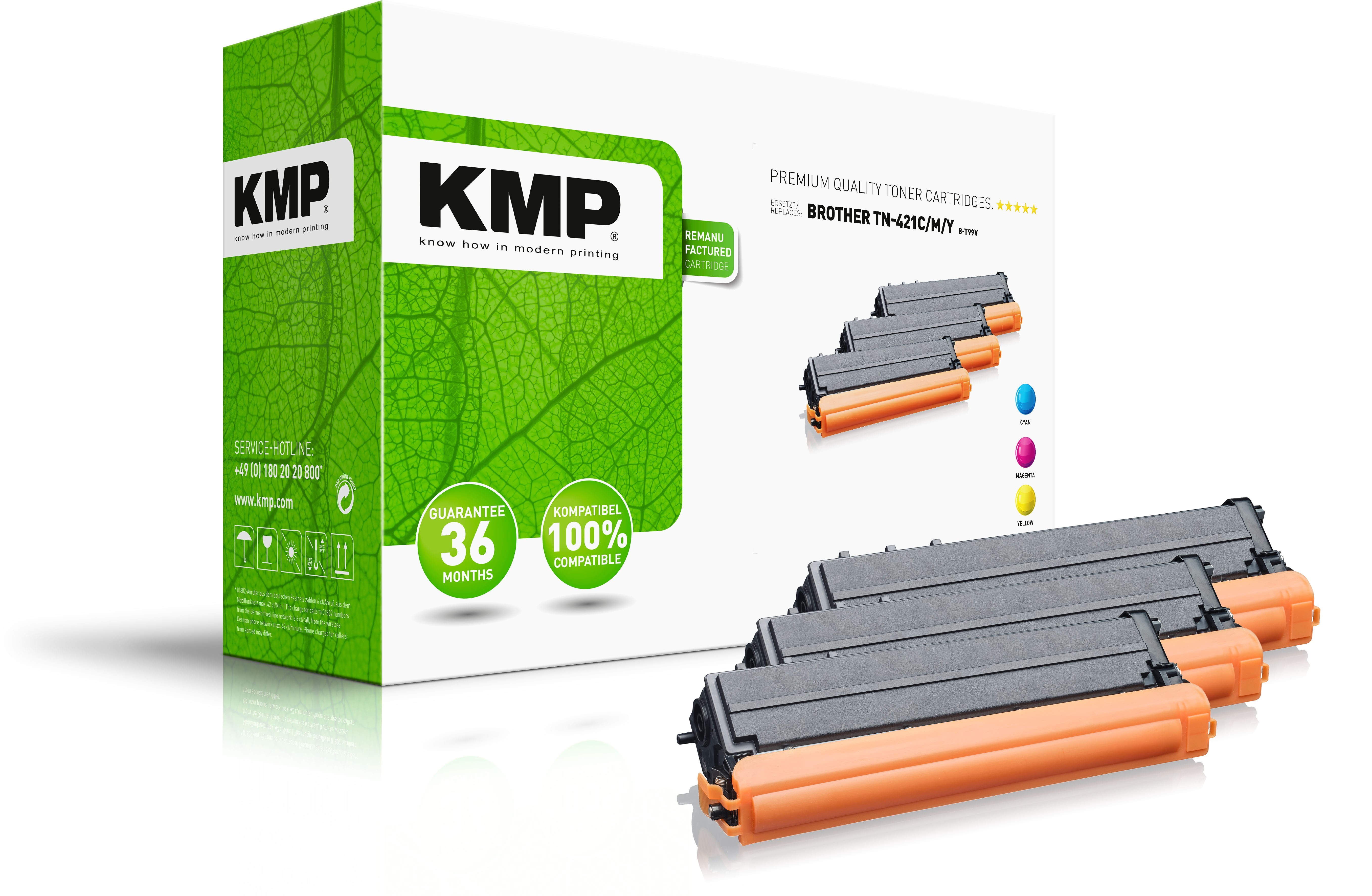 KMP Toner Brother TN421C/&shy;M/&shy;Y Multipack B-T99V remanufactured