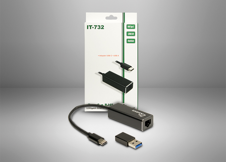 Inter-Tech LAN-Adapter Argus IT-732 USB-C Gigabit Ethernet