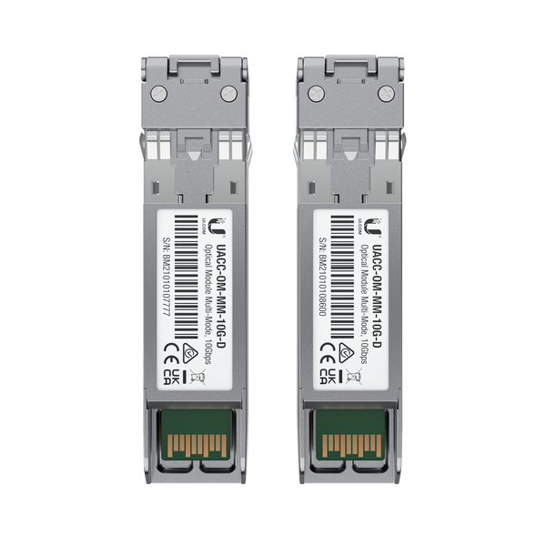 Ubiquiti SFP+ Optical Module 10 Gbps Multi-Mode, 2-Pack