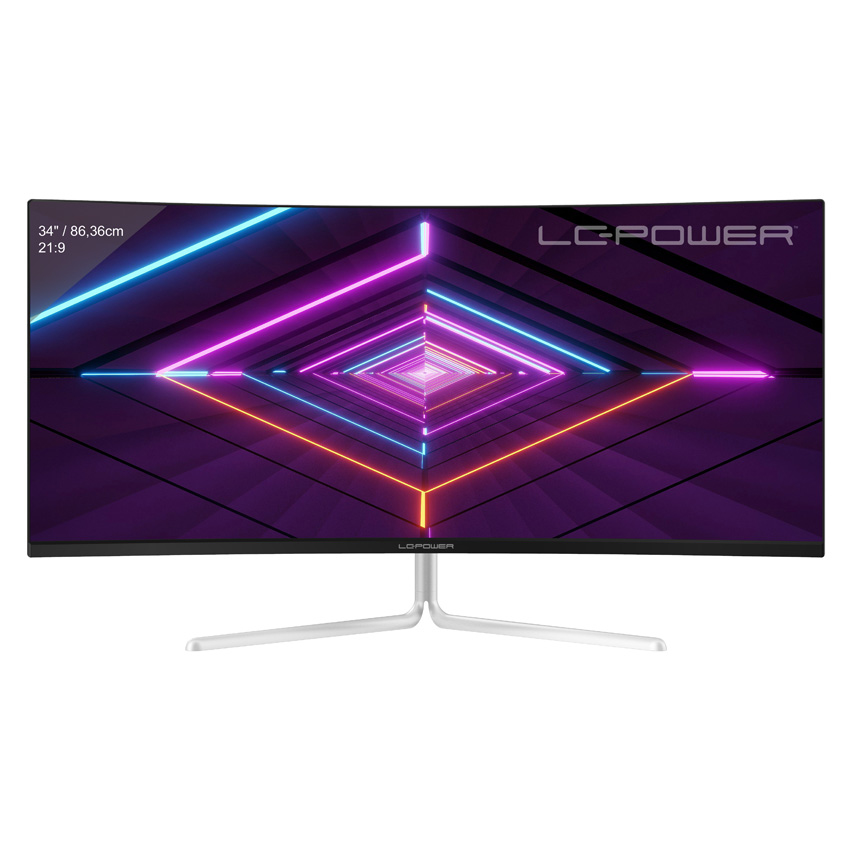 LC-Power 86,36cm (34") LC-M34-UWQHD-100-C-V3 VA+DP+HDMI Whit