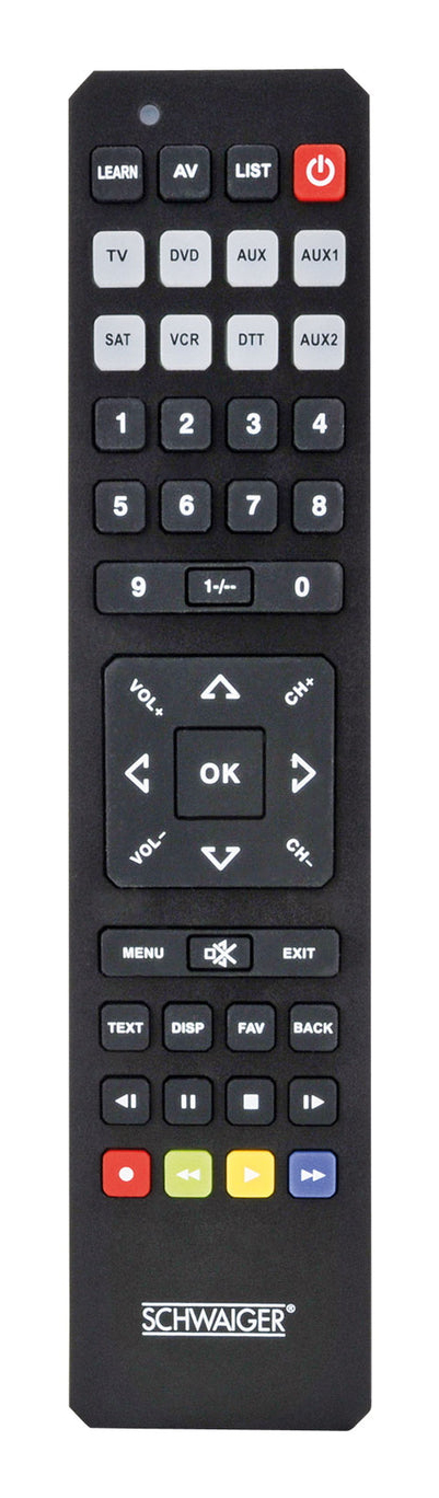 Schwaiger Fernbedienung 8 in 1 vorprogrammiert Schwarz