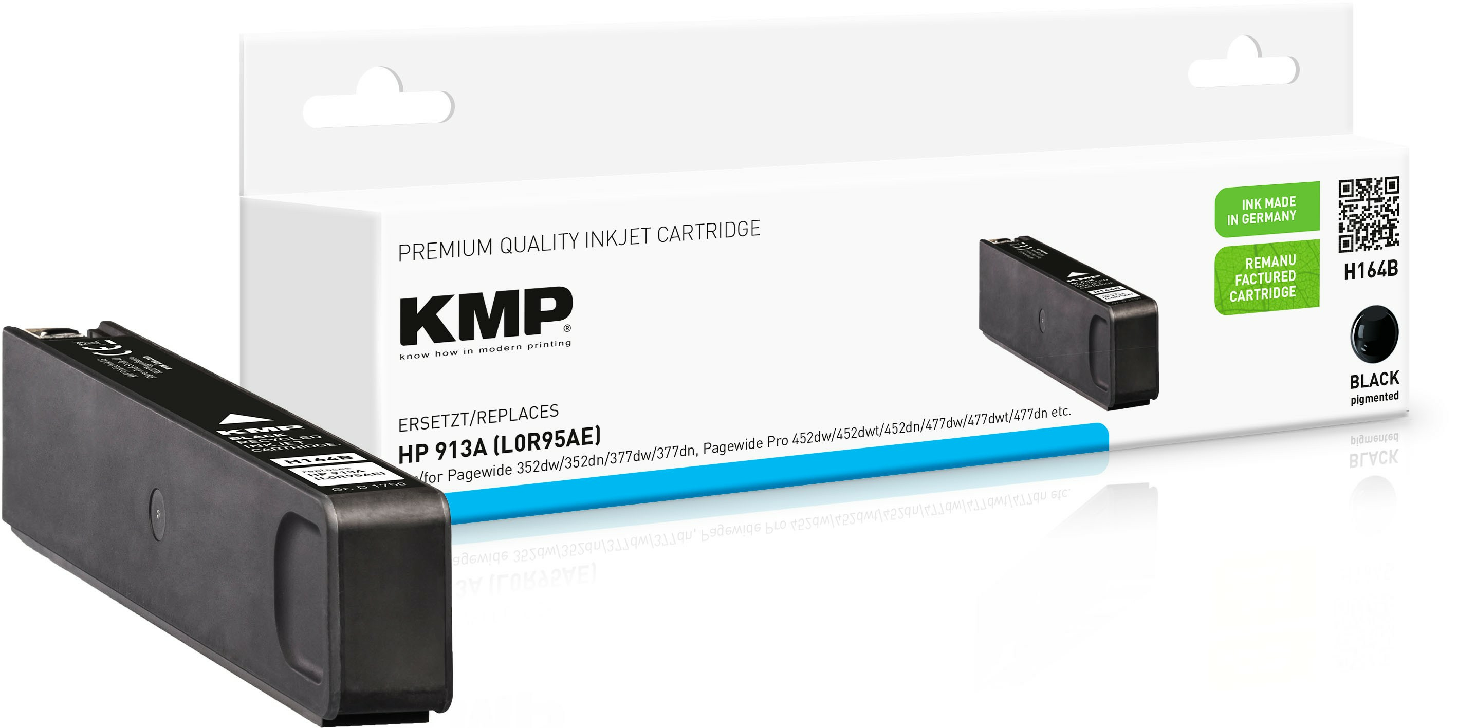 KMP Patrone HP 913A (L0R95AE) black 3500 S. Hybrid-Chip refilled