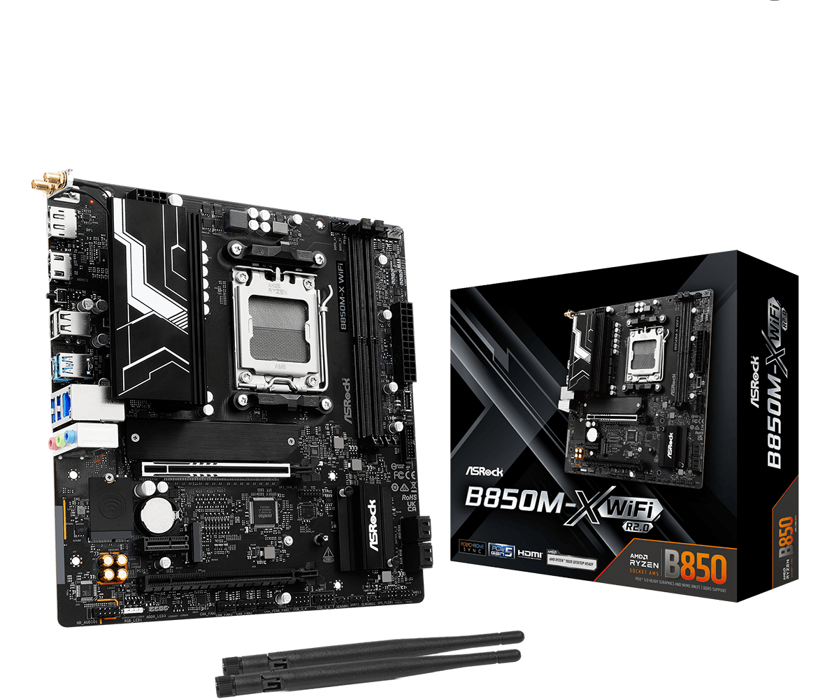 ASRock B850M-X Wifi R2.0 AM5 mATX HDMI/&shy;DP DDR5