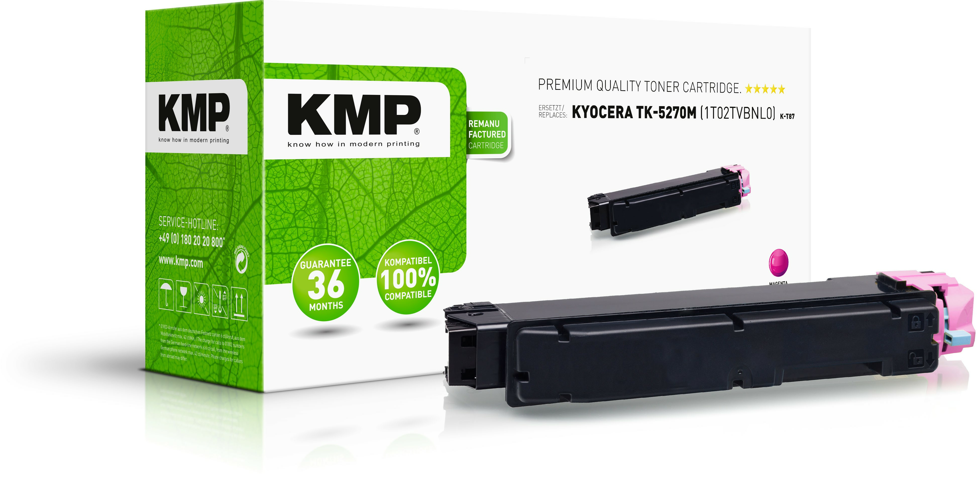KMP Toner Kyocera TK-5270M/­TK5270M magenta 6000 S. K-T87 remanuf KMP Toner Kyocera TK-5270M/­TK5270M magenta 6000 S. K-T87 remanuf