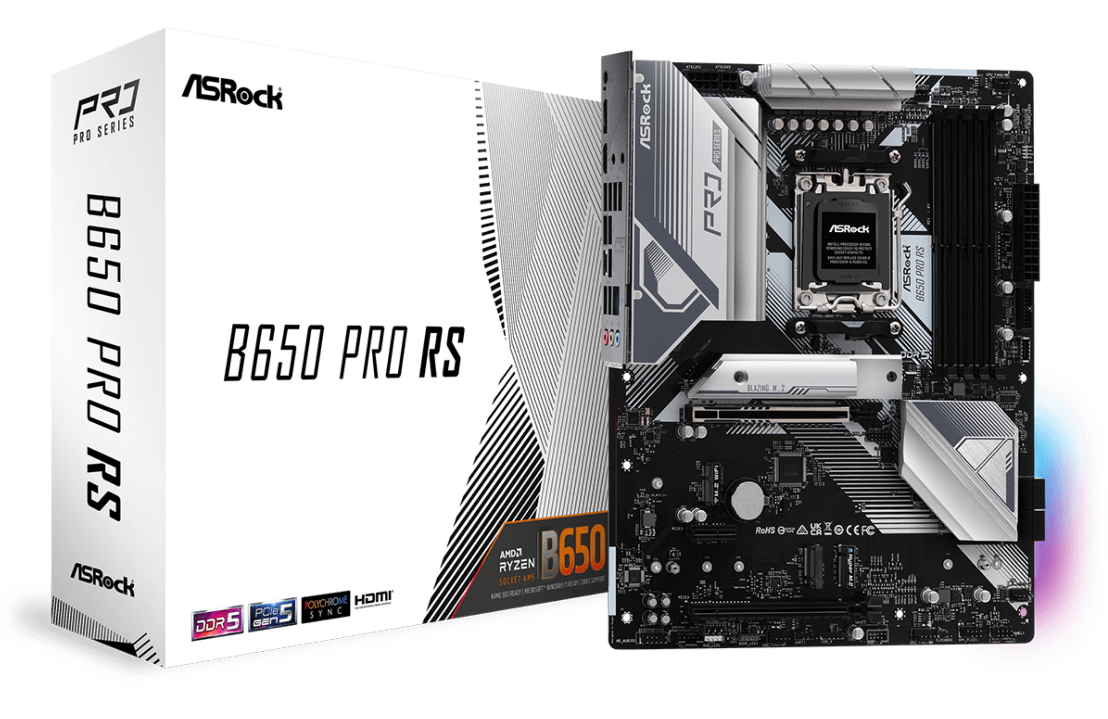 ASRock B650  Pro RS              AM5 ATX  HDMI/&shy;DP       DDR5 ret