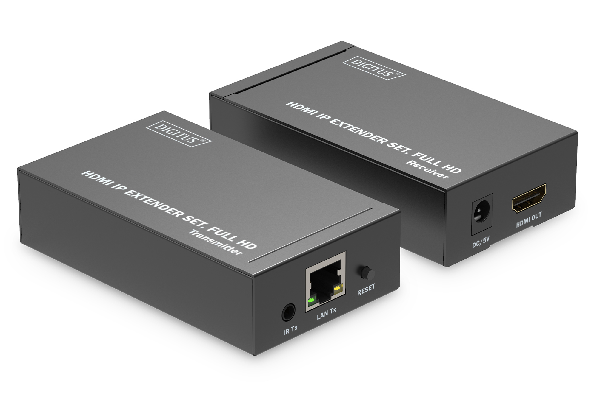 DIGITUS HDMI IP Extender Set HDMI 120m Full HD     schwarz