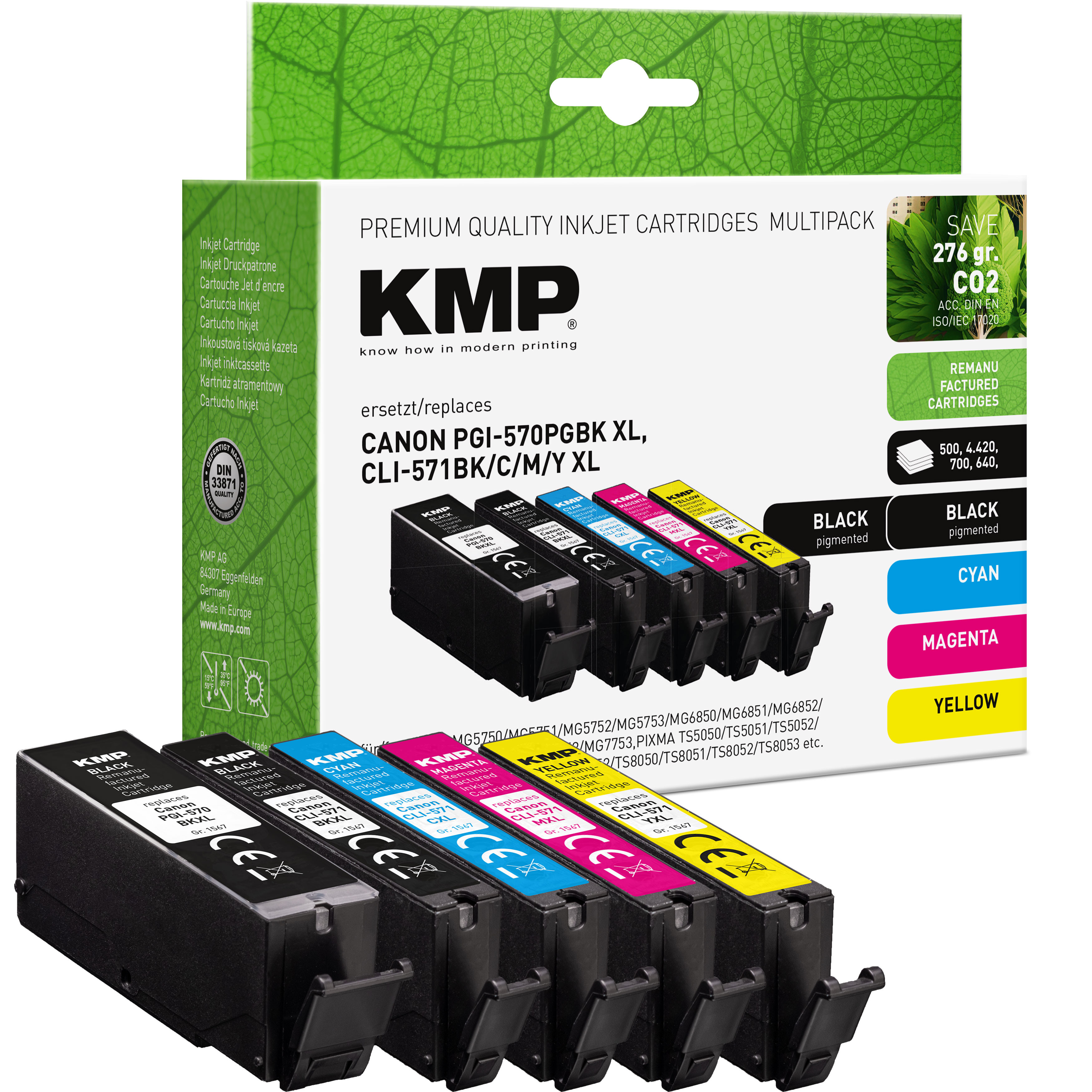 KMP Patrone Canon PGI-570/&shy;CLI-571 (0318C004) MultiPack remanufac