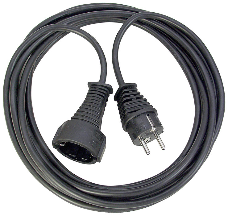 Brennenstuhl Verlängerungskabel 2m H05VV-F3G1,5 schwarz