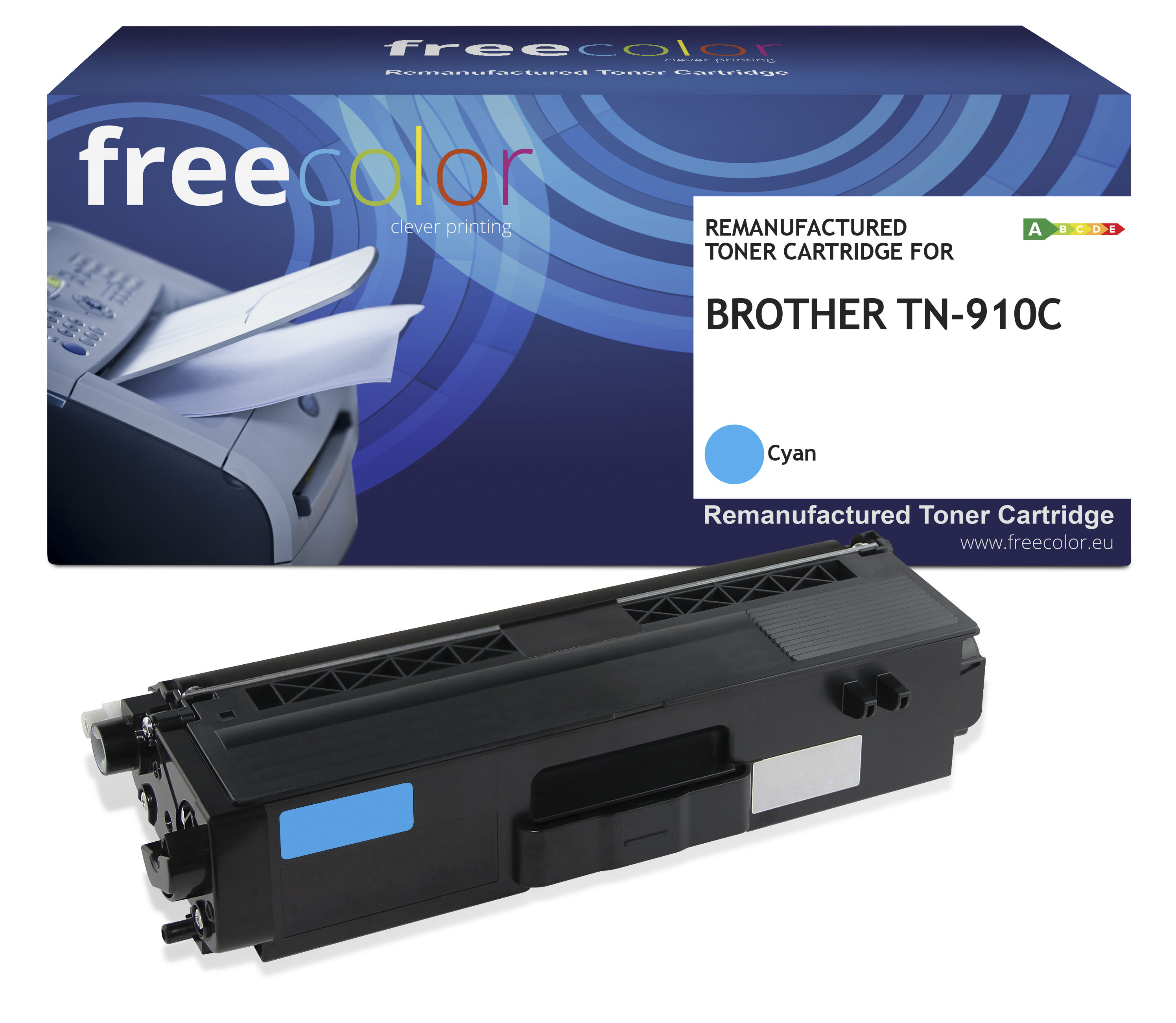 Freecolor Toner Brother TN-910C cyan 9000 Seiten