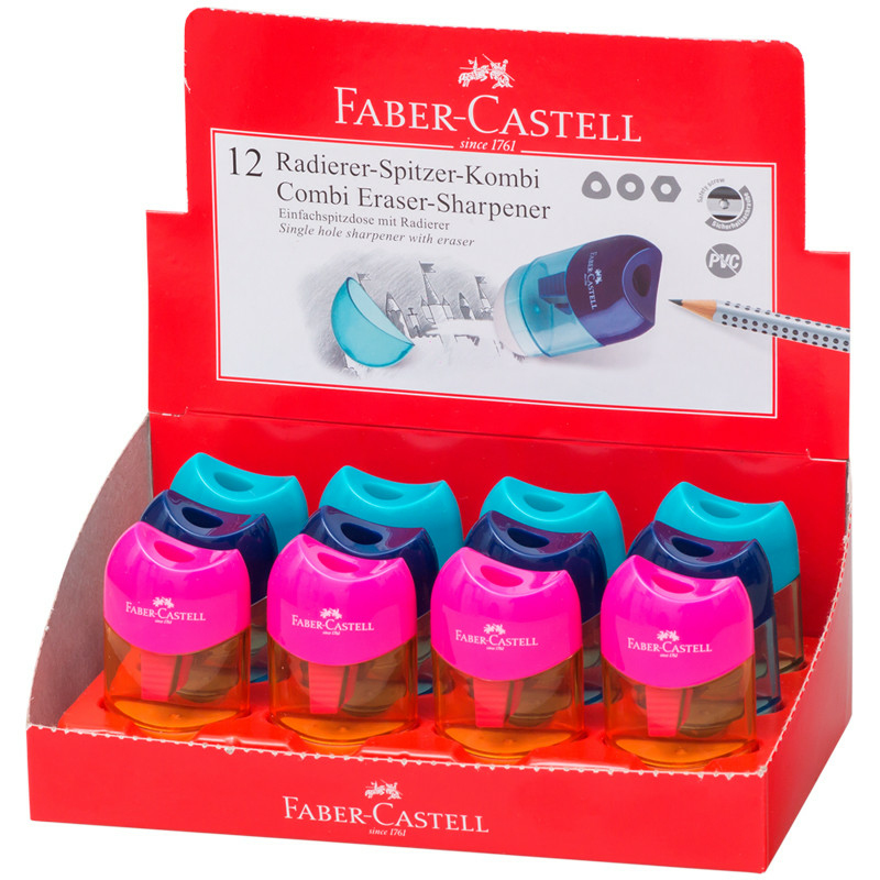 FABER-CASTELL Spitz-Rad Kombi Mini farbig sort. 19