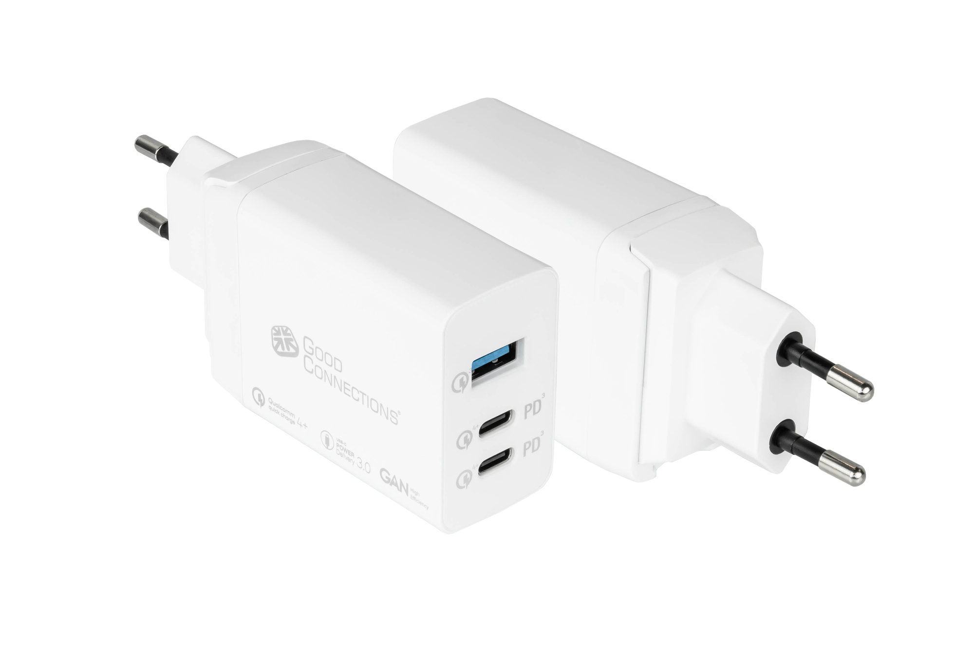 Good Connections USB-Schnellladegerät 65W mit GaN, 3-Port