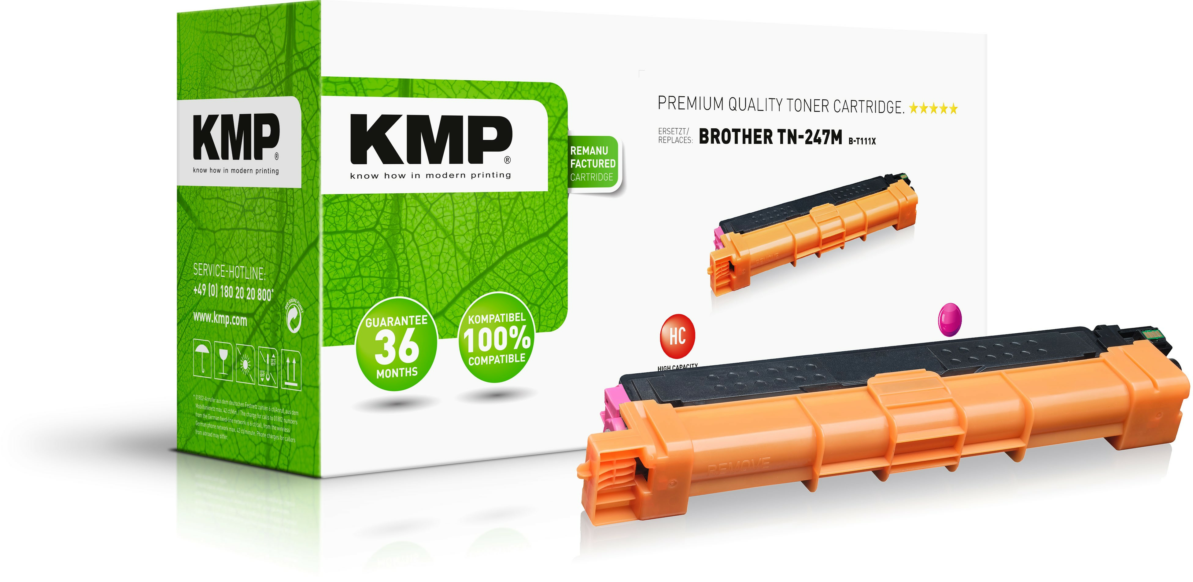 KMP Toner Brother TN-247M magenta 2300 S.B-T111X remanufactured KMP Toner Brother TN-247M magenta 2300 S.B-T111X remanufactured