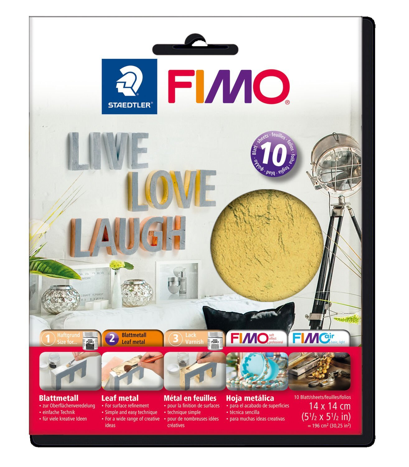 FIMO Zubehör Blattmetall gold 10St