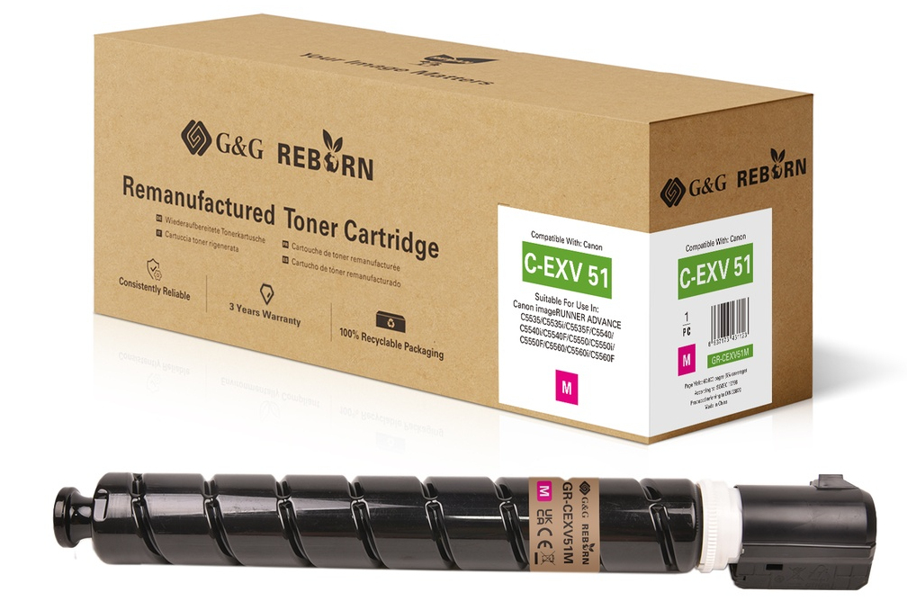 G&G Reborn Toner kompatibel mit Canon C-EXV 51 (0483C002) M G&G Reborn Toner kompatibel mit Canon C-EXV 51 (0483C002) M