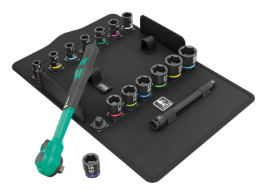 Wera 8100 SB 12 Zyklop Comfort Knarrensatz, 3/&shy;8", metrisch