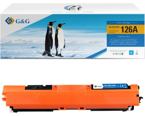 G&G Toner kompatibel mit HP 126A/&shy; CE311A Canon 729C