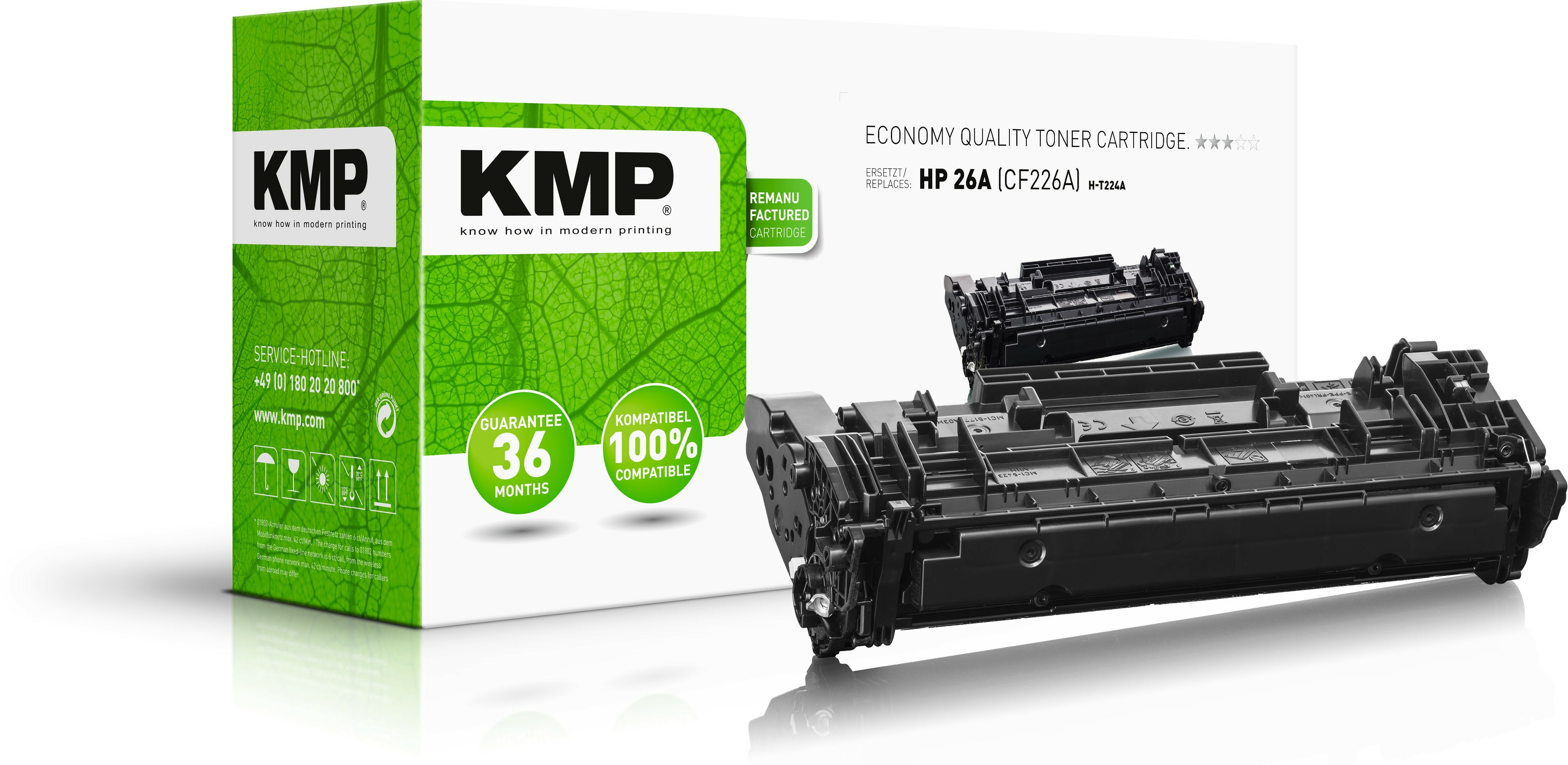 KMP Toner HP CF226A black 4000 S. H-T224A remanufactured KMP Toner HP CF226A black 4000 S. H-T224A remanufactured