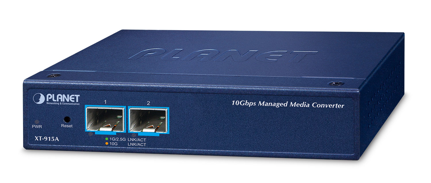 PLANET 2-Port SFP+ Managed Media Converter XT-915A