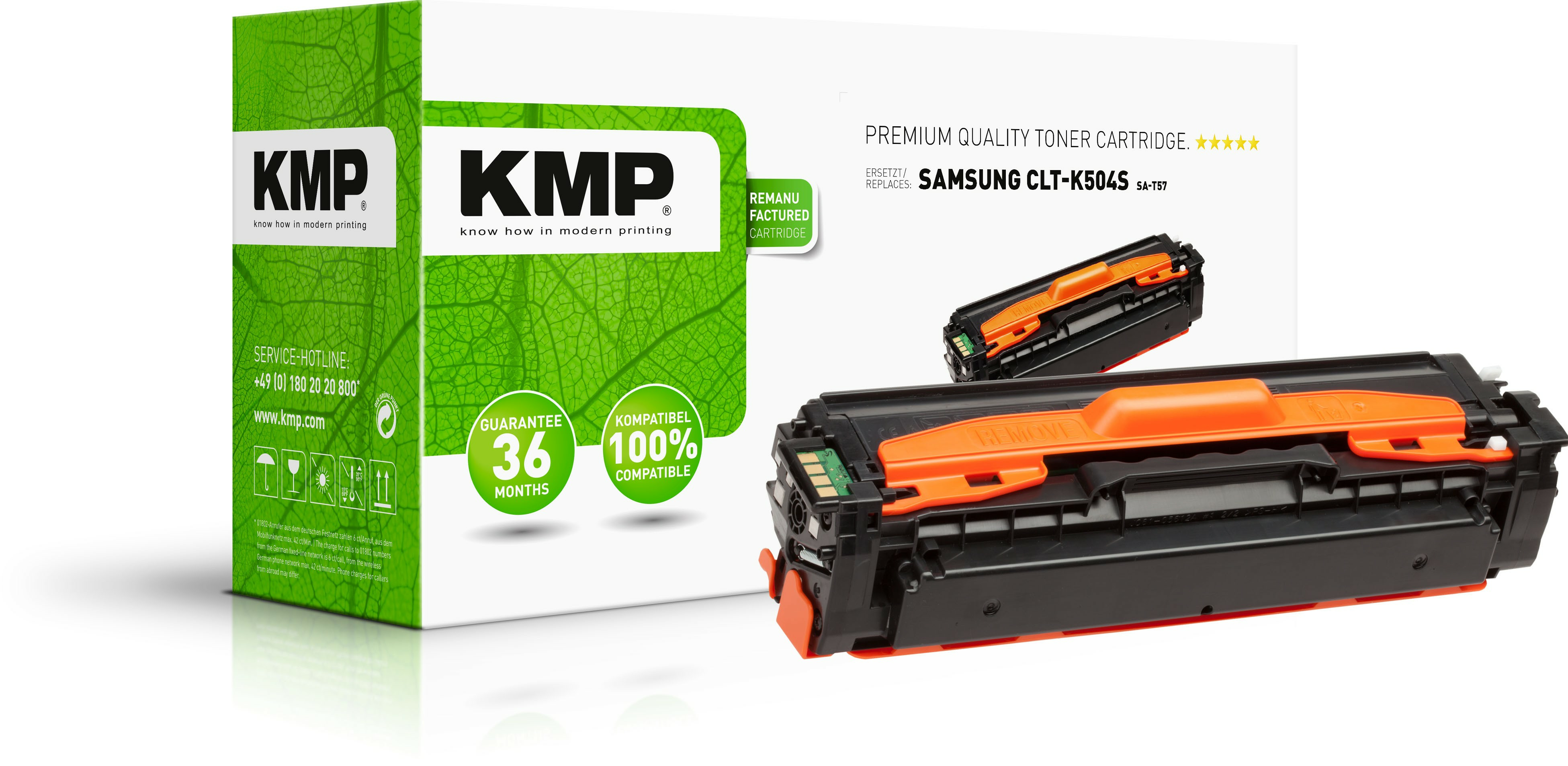 KMP Toner Samsung CLT-K504S black 2500 S. SA-T57 remanufactured