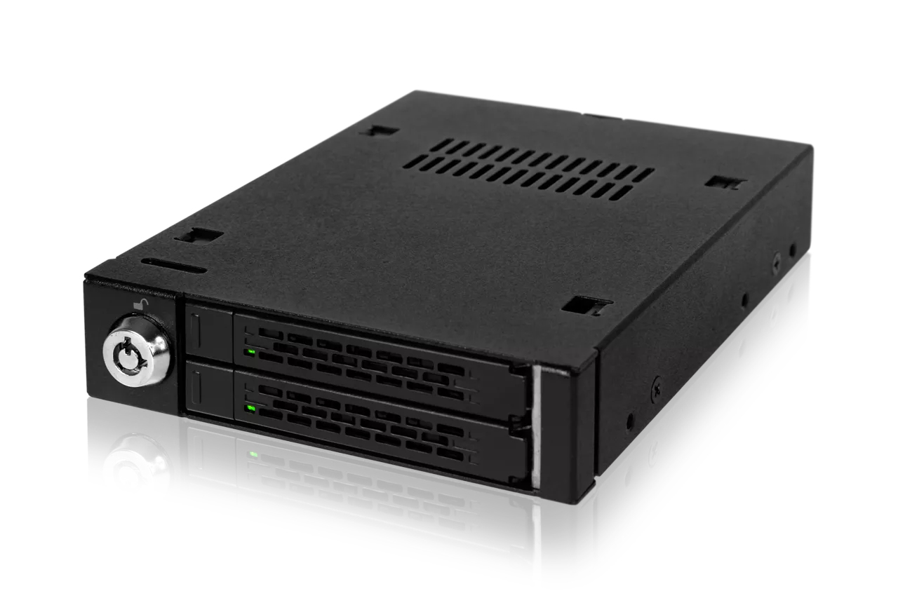 Backplane IcyDock 2x6,3cm SATAI-III in 1x3,5" HDD/&shy;SSD sw