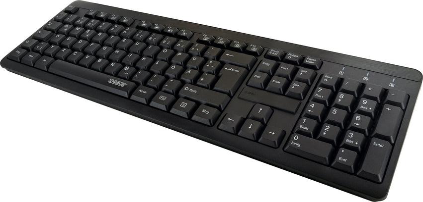 Schwaiger Tastatur kabellos USB 2.0A Schwarz