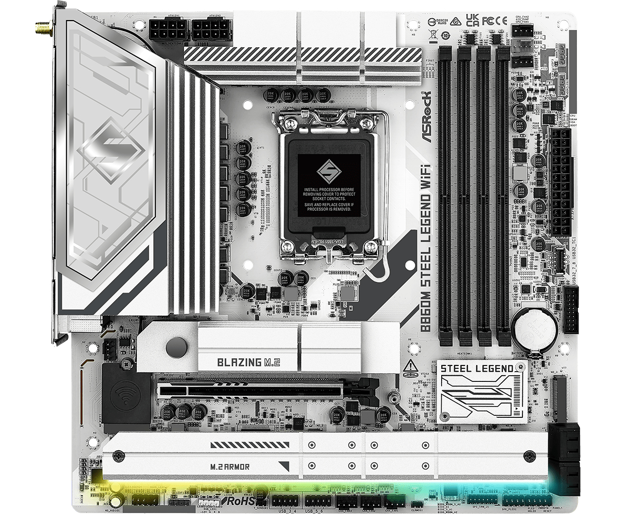 ASRock B860M Steel Legend WiFi  1851 mATX HDMI/&shy;DP       DDR5