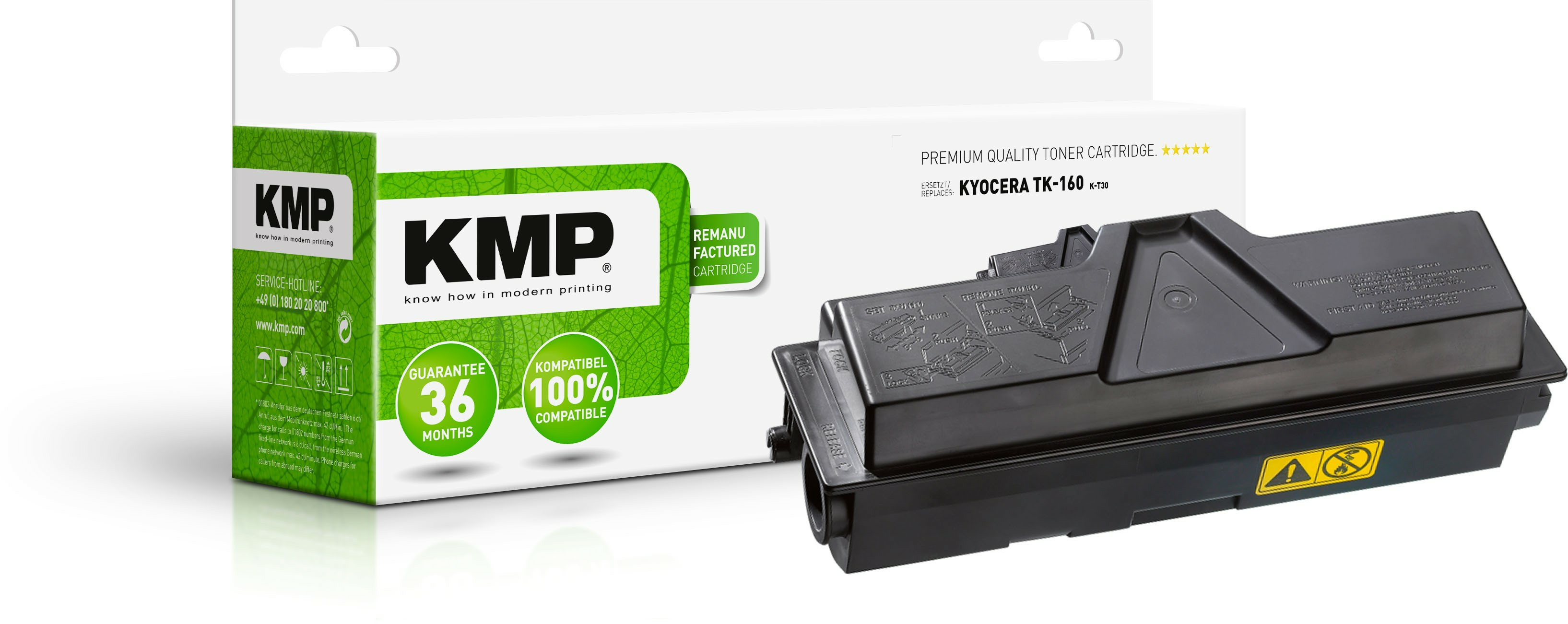 KMP Toner Kyocera TK-160K/­TK160K black 2500 S. K-T30 remanufactu KMP Toner Kyocera TK-160K/­TK160K black 2500 S. K-T30 remanufactu