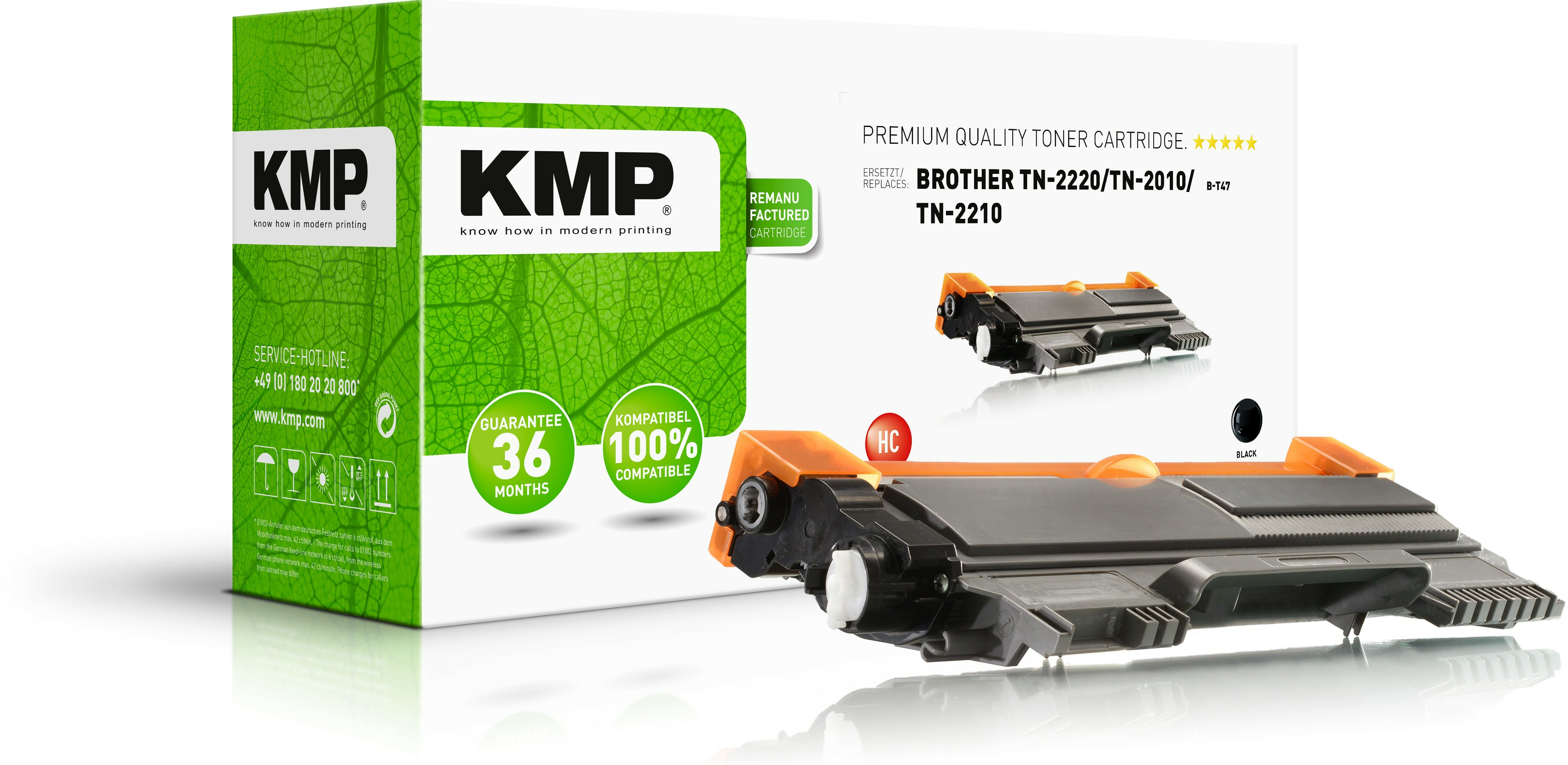 KMP Toner Brother TN-2220/&shy;TN2220 black 2600 S. B-T47 remanufactu