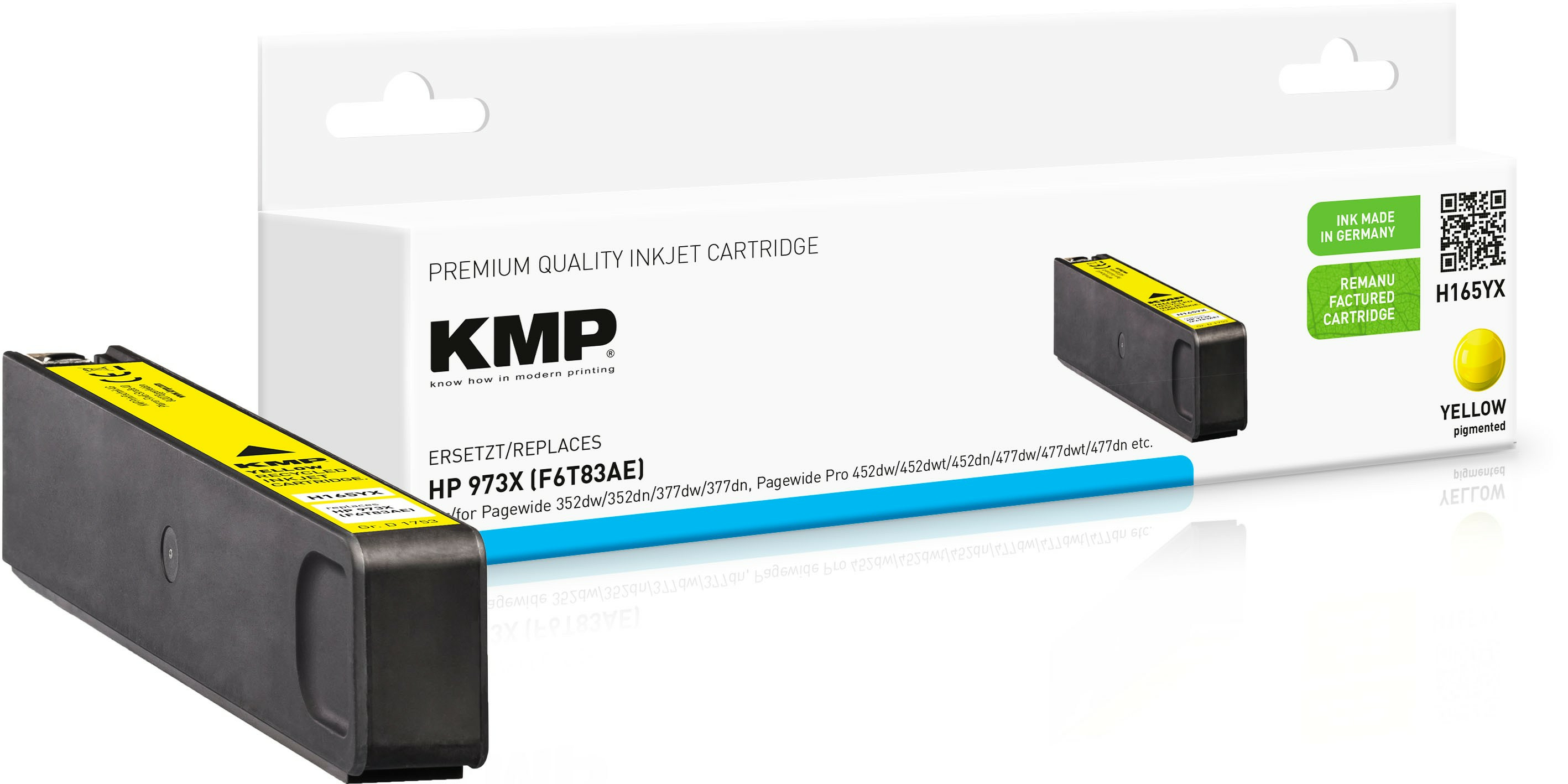 KMP Patrone HP 973X (F6T83AE) yellow 7000 S. Hybrid-Chip refille