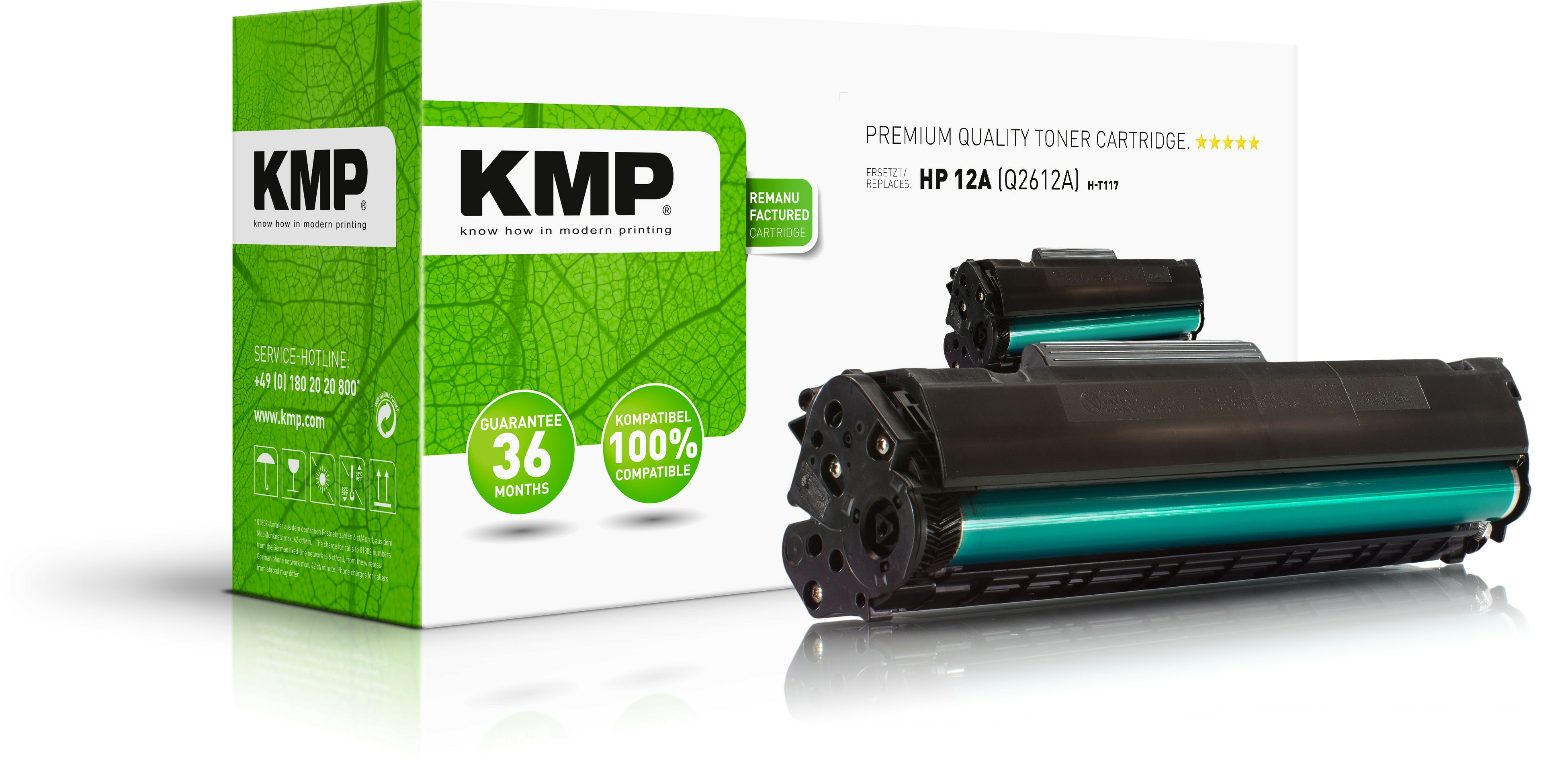 KMP Toner HP Q2612A black 4000 S. H-T11 remanufactured KMP Toner HP Q2612A black 4000 S. H-T11 remanufactured